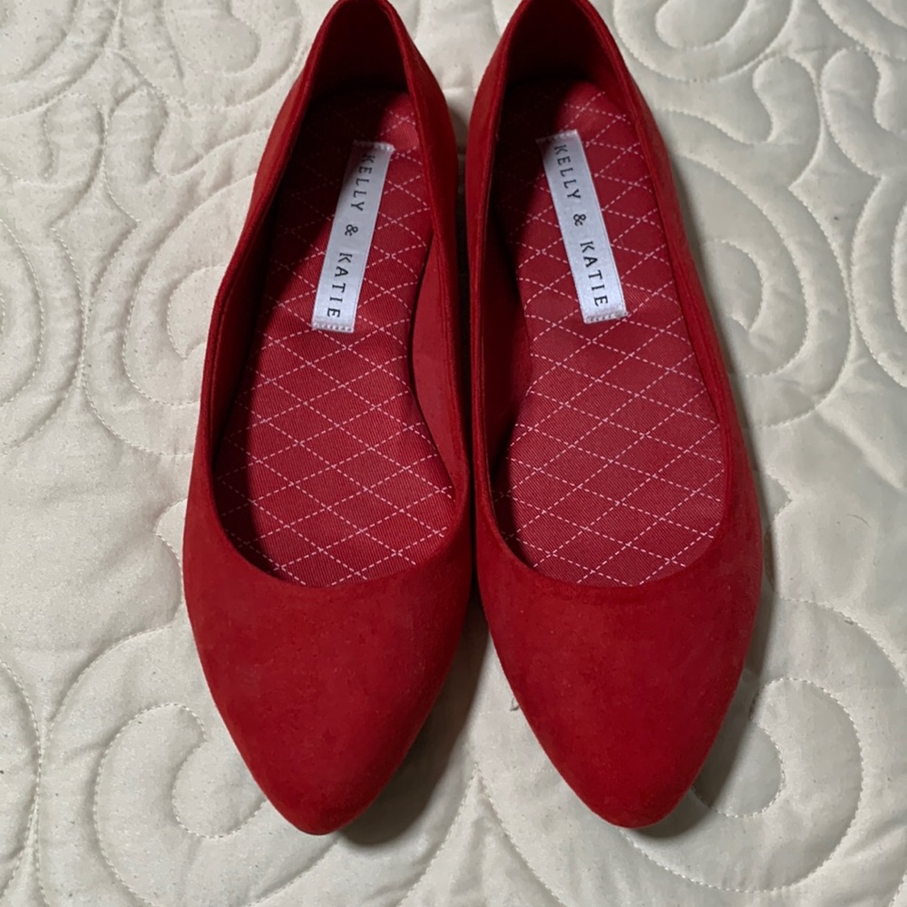Red Suede flats